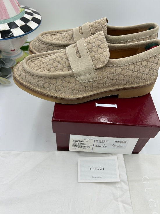 Men’s Gucci Suede Web Loafers.  Size 9/fits 9.5 US. Made in Italy. main image 10